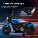 6V Kids Motorcycle with Training Wheels and Single Button Start Blue Magic Cars 5