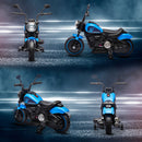 6V Kids Motorcycle with Training Wheels and Single Button Start Blue Magic Cars 9