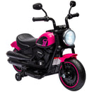 6V Pink Kids Motorcycle with Training Wheels and Single Button Start Magic Cars 2