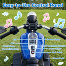 6V Children's Motorcycle Featuring Removable Training Wheels, Sound Effects, and LED Lights - Blue Magic Cars 7