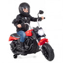 6V Children's Motorcycle Featuring Removable Training Wheels, Sound Effects, and LED Lights - Red Magic Cars 1