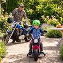 6V Children's Motorcycle Featuring Removable Training Wheels, Sound Effects, and LED Lights - Rose Red Magic Cars 5
