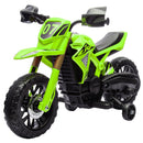 6V Kids Motorcycle with Training Wheels, Horn, Start Sound – Green Magic Cars 3