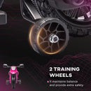 6V Kids Motorcycle with Training Wheels, Horn, Start Sound - Pink Magic Cars 5