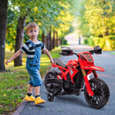 6V Kids Motorcycle with Training Wheels, Horn, and Start Sound - Red Magic Cars 0