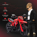 6V Kids Motorcycle with Training Wheels, Horn, and Start Sound - Red Magic Cars 4