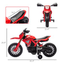 6V Kids Motorcycle with Training Wheels, Horn, and Start Sound - Red Magic Cars 2