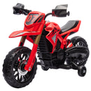 6V Kids Motorcycle with Training Wheels, Horn, and Start Sound - Red Magic Cars 3