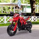 6V Kids Motorcycle with Training Wheels, Horn, and Start Sound - Red Magic Cars 8