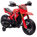 6V Kids Motorcycle with Training Wheels, Horn, and Start Sound - Red Magic Cars Variant 0