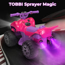6V Battery-Powered Kids Electric Ride-On ATV Quad Car with Spray Device, Pink Magic Cars 3