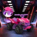 6V Battery-Powered Kids Electric Ride-On ATV Quad Car with Spray Device, Pink Magic Cars 4