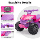 6V Battery-Powered Kids Electric Ride-On ATV Quad Car with Spray Device, Pink Magic Cars 7