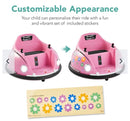 6V Kids Ride-On Bumper Car Toy with Remote Control, Safety Harness, Lights, and 360-Degree Spin – Pink Magic Cars Variant 0