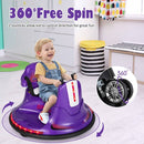 6V Kids Ride-On Bumper Car with 360° Spin and Remote Control Toy Vehicle for Children Magic Cars 6