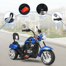 6V Kids Ride-On Blue 3-Wheel Chopper Motorcycle Trike with Headlight Magic Cars 9