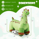 6V Kids Ride-On Dinosaur with Padded Sea Foot Pedal, Music, Forward Motion, and Wheels Magic Cars 1
