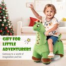 6V Kids Ride-On Dinosaur with Padded Sea Foot Pedal, Music, Forward Motion, and Wheels Magic Cars 4
