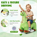 6V Kids Ride-On Dinosaur with Padded Sea Foot Pedal, Music, Forward Motion, and Wheels Magic Cars 5