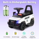 6V Battery-Powered Kids Ride-On Police Car Toy Vehicle with Side Megaphone and Music Magic Cars 3