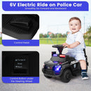 6V Kids Electric Ride-On Police Car Toy with Megaphone, Siren, and Lights Magic Cars 2