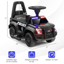 6V Kids Ride-On Police Car with Megaphone, Siren, and Flashing Lights for Toddlers Magic Cars 3