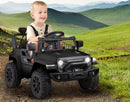 6V Kids Ride-On Jeep Truck Car with LED Lights and Parent Remote Control Black for Ages 3 to 5 Magic Cars 0