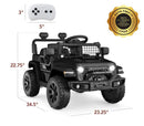 6V Kids Ride-On Jeep Truck Car with LED Lights and Parent Remote Control Black for Ages 3 to 5 Magic Cars 2