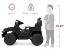 6V Kids Ride-On Jeep Truck Car with LED Lights and Parent Remote Control Black for Ages 3 to 5 Magic Cars 4