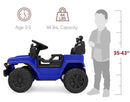 6V Blue Kids Ride-On Jeep Truck with LED and Parent Remote Control for Ages 3 to 5 Magic Cars 2