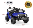 6V Blue Kids Ride-On Jeep Truck with LED and Parent Remote Control for Ages 3 to 5 Magic Cars 3