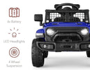 6V Blue Kids Ride-On Jeep Truck with LED and Parent Remote Control for Ages 3 to 5 Magic Cars 4