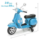 6V Kids Ride-On Vespa Scooter Motorcycle with Headlight Magic Cars 4
