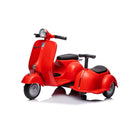 6V Licensed Orange Kids' Vespa Scooter Motorcycle with Sidecar Toy Magic Cars 0