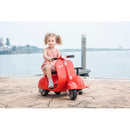 6V Licensed Orange Kids' Vespa Scooter Motorcycle with Sidecar Toy Magic Cars 12