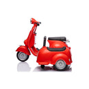 6V Licensed Orange Kids' Vespa Scooter Motorcycle with Sidecar Toy Magic Cars 1