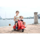 6V Licensed Orange Kids' Vespa Scooter Motorcycle with Sidecar Toy Magic Cars 8