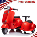 6V Licensed Vespa Electric Ride-On Scooter with Sidecar for Kids Magic Cars Variant 0