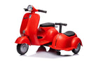 6V Licensed Red Vespa Scooter with Sidecar Kids Ride-On Motorcycle Toy Magic Cars 2