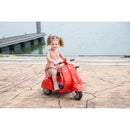 6V Licensed Red Vespa Scooter Motorcycle with Sidecar for Kids Magic Cars 11