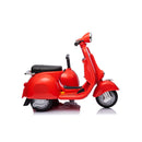 6V Licensed Red Vespa Scooter Motorcycle with Sidecar for Kids Magic Cars 2