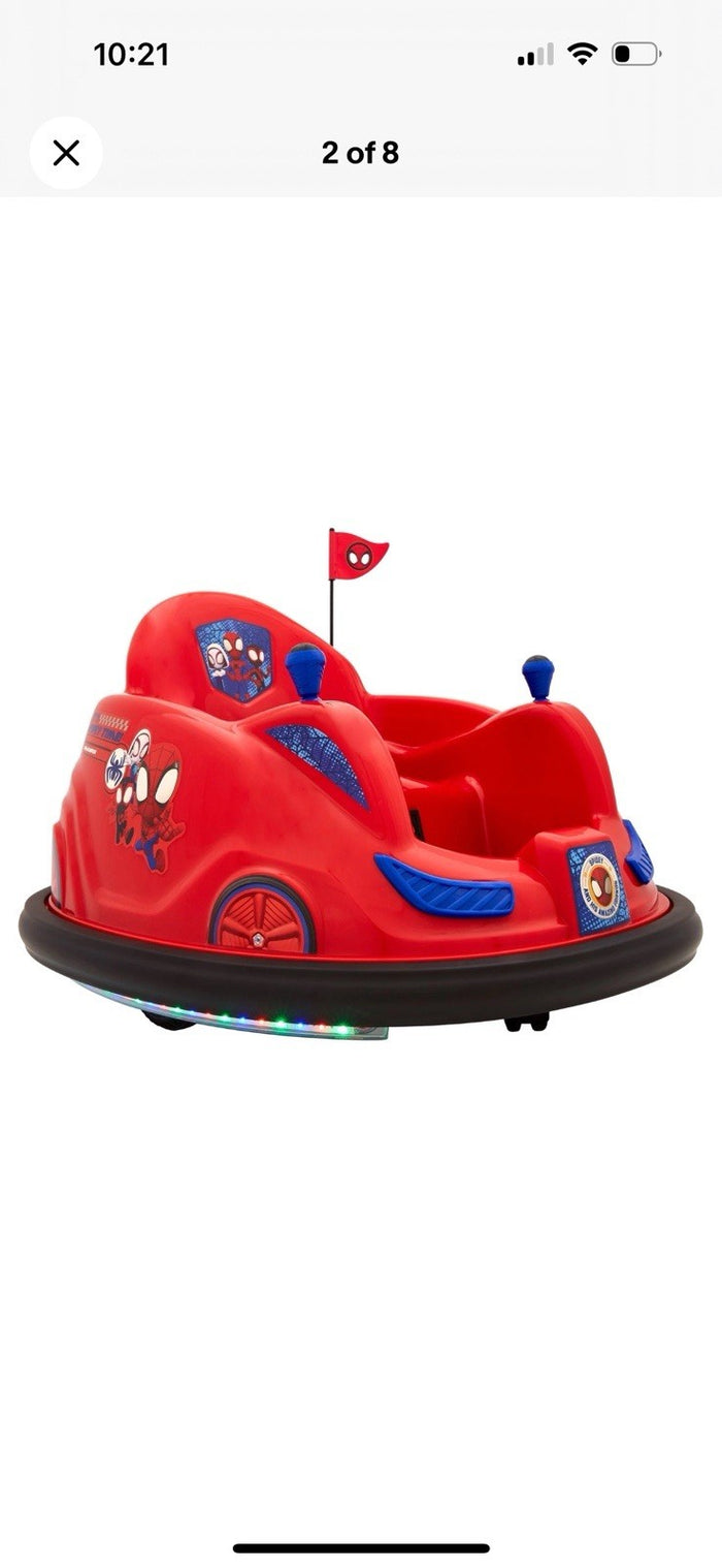 6V Mar vel Spidey Bumper Car Ride on Toy, by Flybar