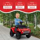 6V Red Ride-On Car for Kids 3-6 Years with LED Lights, Rear Storage, and Horn Magic Cars 2