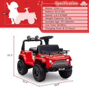 6V Red Ride-On Car for Kids 3-6 Years with LED Lights, Rear Storage, and Horn Magic Cars 5