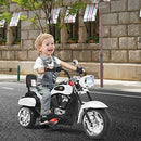 Kids' 6V Chopper Motorcycle with Horn and Headlight in White Magic Cars 2