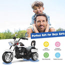 Kids' 6V Chopper Motorcycle with Horn and Headlight in White Magic Cars 3