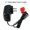 6V Battery Charger with Red Connector for Kid Trax Disney LED Ride-On Toys Magic Cars 3