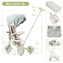 Foldable Baby Toddler Tricycle with Removable and Adjustable Features Magic Cars 5