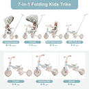 Foldable Baby Toddler Tricycle with Removable and Adjustable Parent Push Handle Magic Cars 1