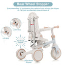 Foldable Baby Toddler Tricycle with Removable and Adjustable Parent Push Handle Magic Cars 3